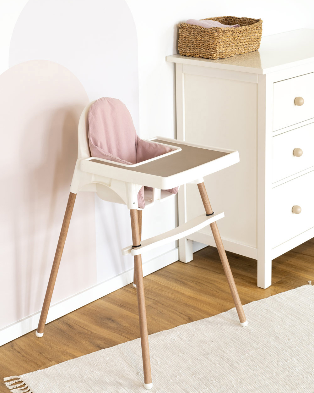 kissenhuelle ikea antilop hochstuhl stoedkudde helles altrosa 04