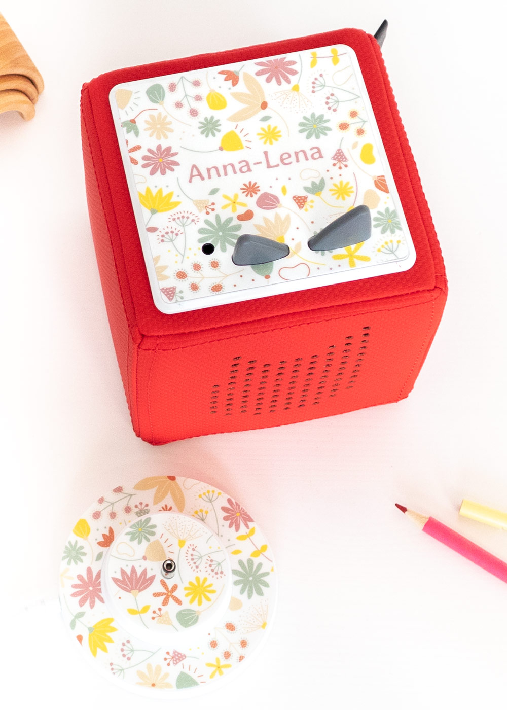 schutzfolie toniebox blumig bunt personalisiert kindername 0 schutzfolie toniebox blumig bunt personalisiert kindername 0