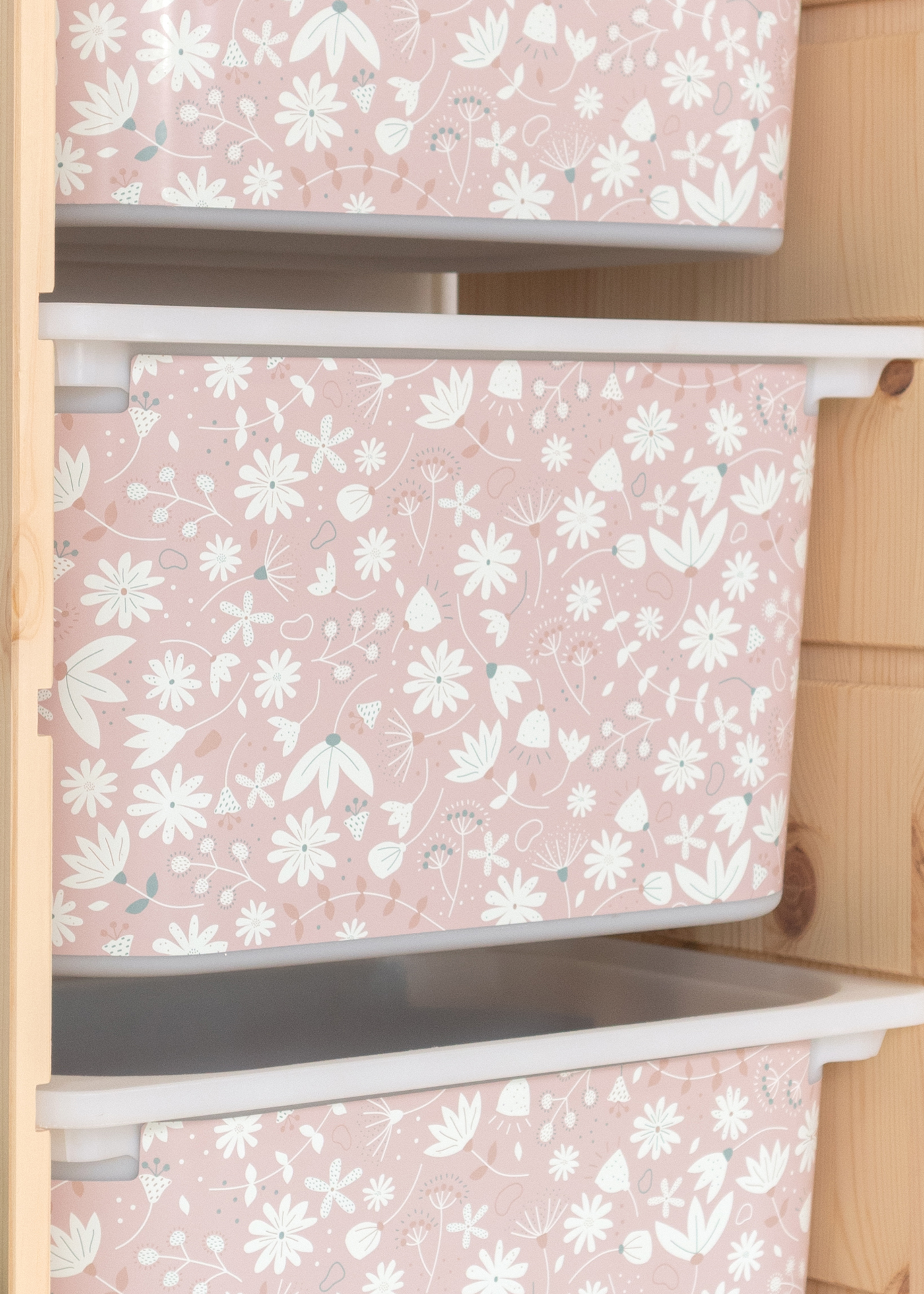  Decal for IKEA TROFAST shelf floral pattern Ikea Hack IKEA TROFAST boxes sticker self-adhesive long side