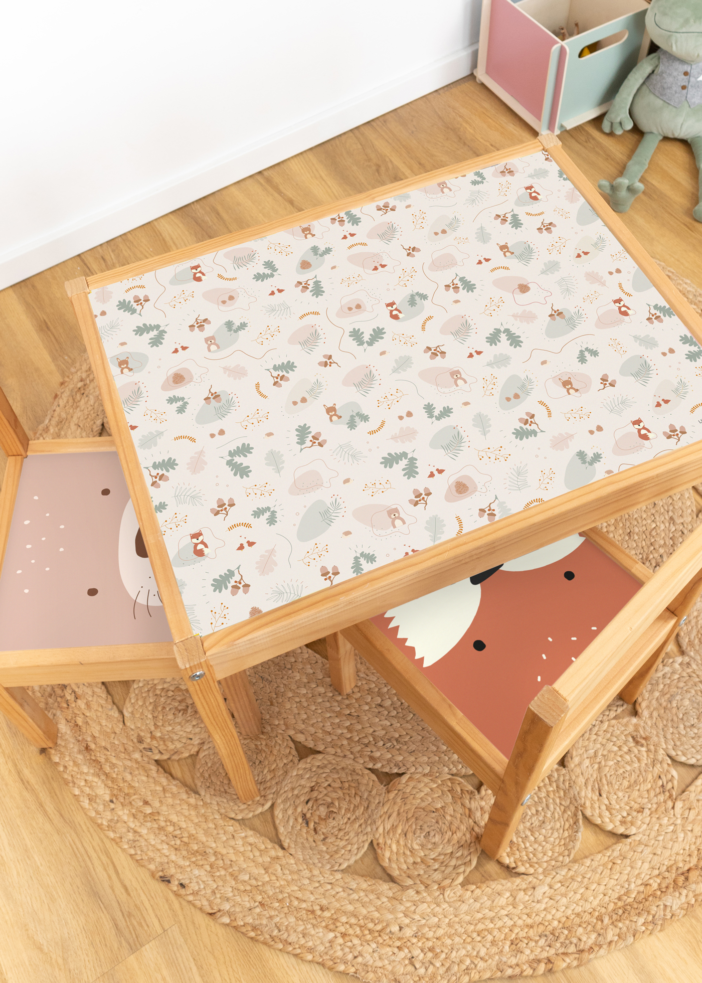 klebefolie ikea laett kindertisch tierig waldig 1