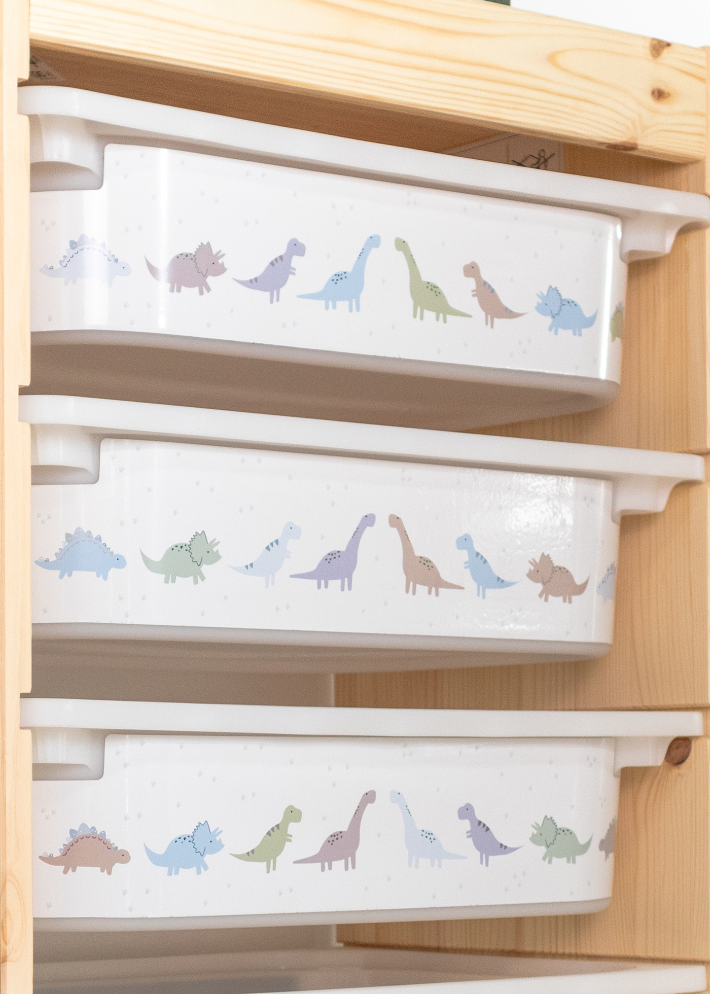 stickerset ikea trofast box klein dino laengsseite 3er set