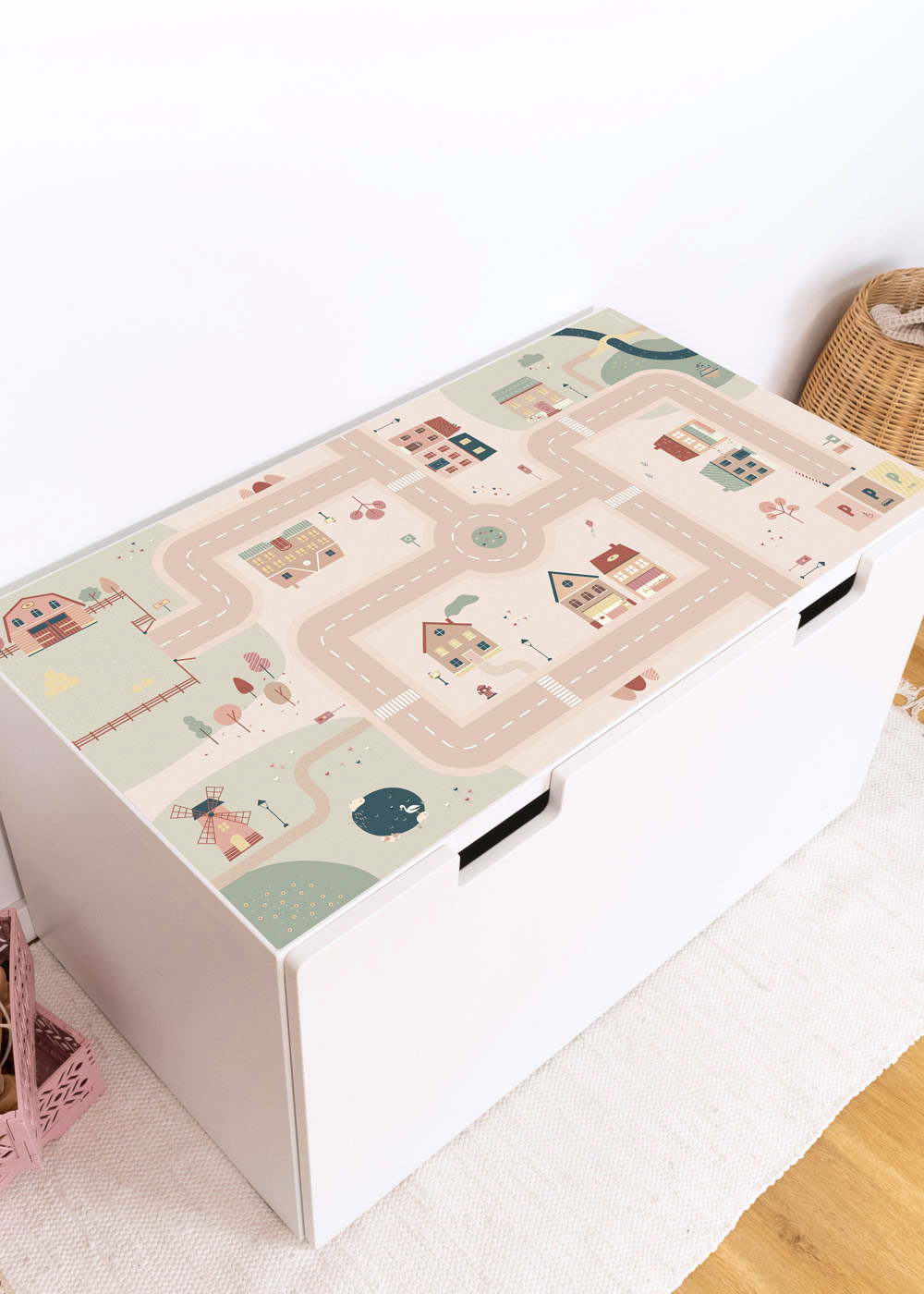 IkeStuva Regal mit Klebefolie Spielstraße IkeStuva Regal mit Klebefolie Spielstraße