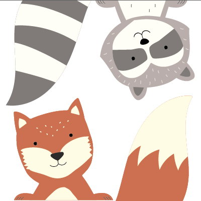 Raccoon & Fox