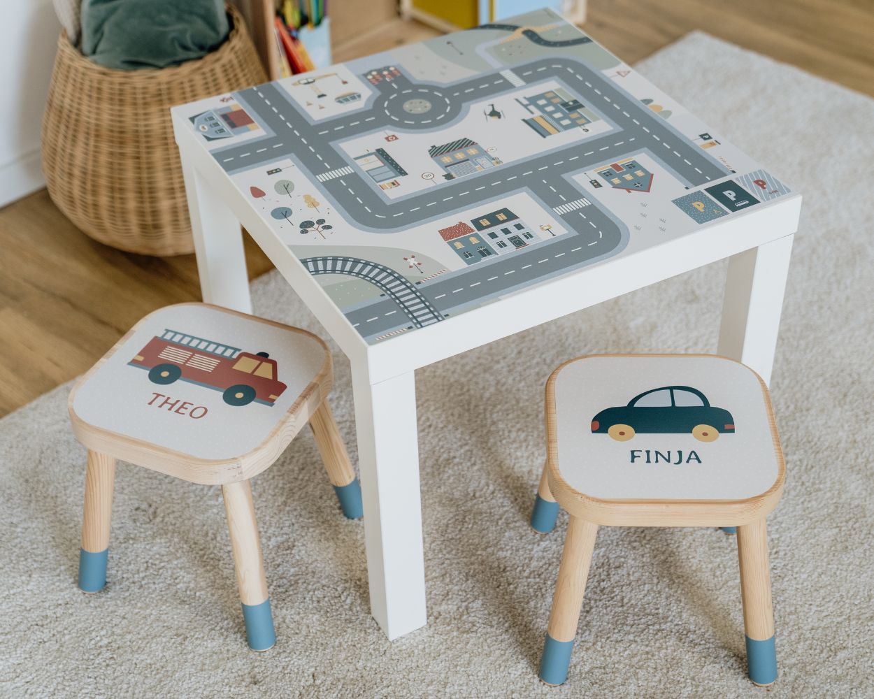 IKEA FLISAT Kinderhocker personalisierbare Klebefolie