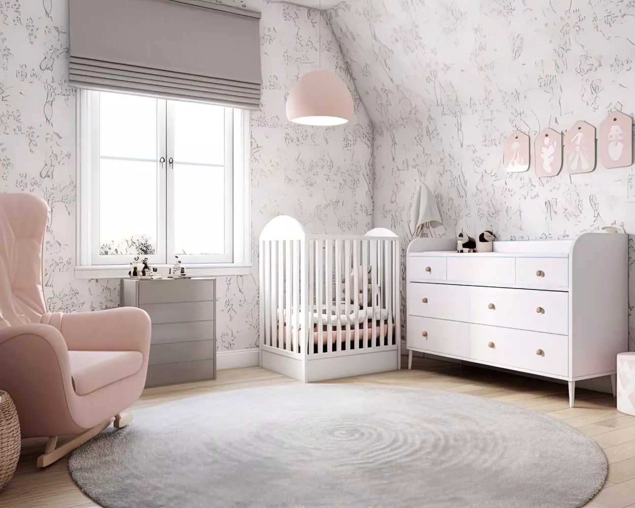 Designing a baby room with a sloping ceiling