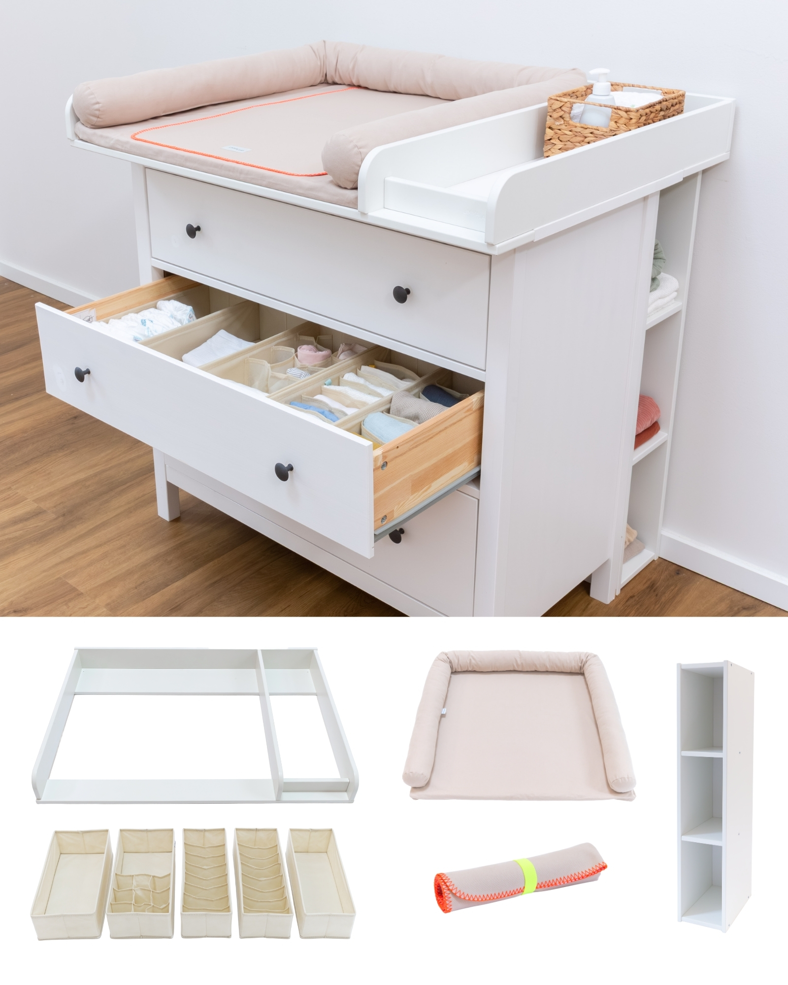 wickelkommode ikea hemnes 108 set premium pure beige 001