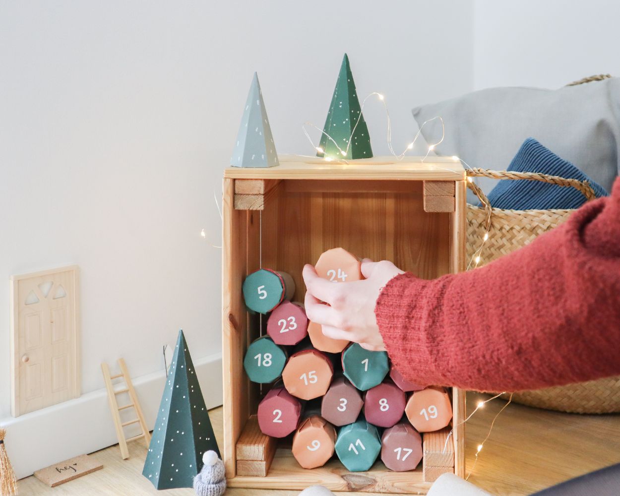 Adventskalender aus Klorollen Adventskalender aus Klorollen