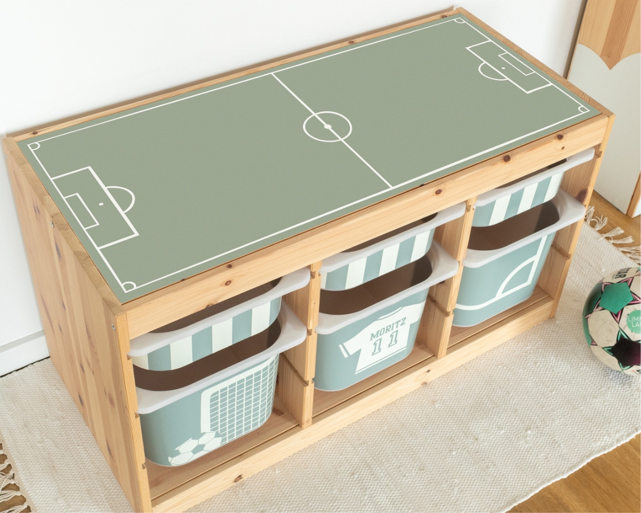 Fußball-Deko und Fußball-Zubehör für das Fußball Kinderzimmer mit passenden Klebefolien mit Fußallmotiven für dein Kinderzimmer Fußball Children's room football ⚽