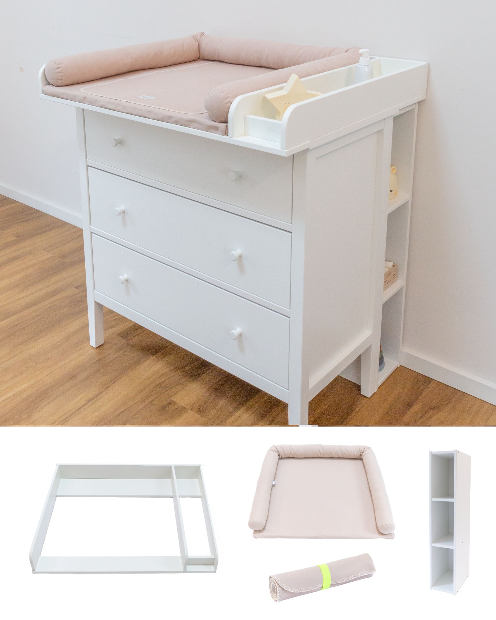 Weaning station, changing table, maternity, baby dresser, changing pad