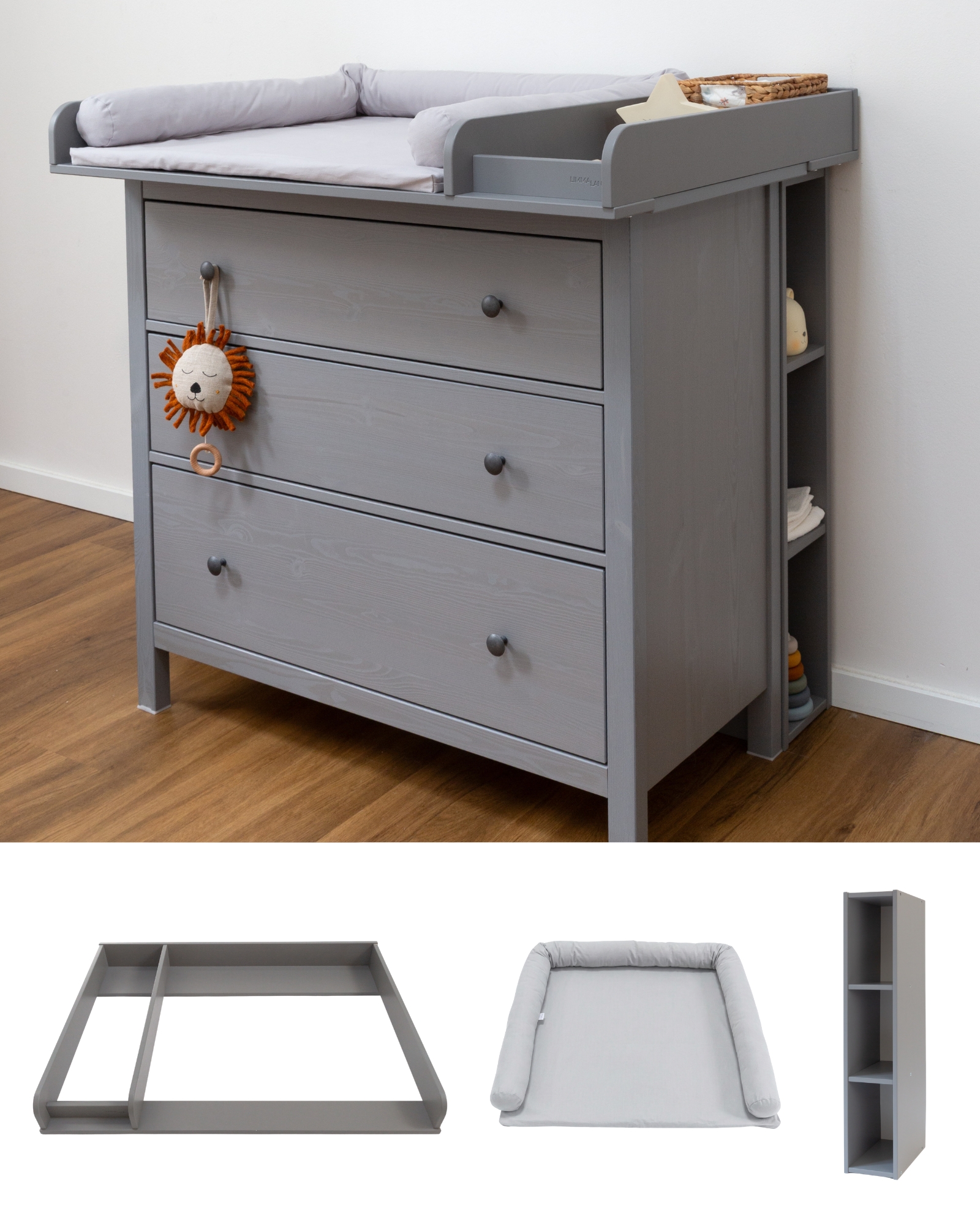 wickelkommode ikea hemnes 108 set grau komfort soft grey 0