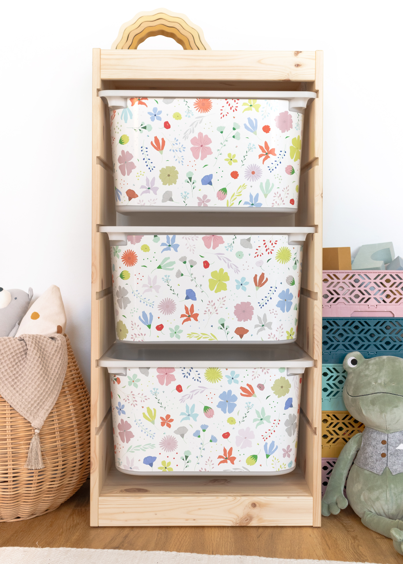 stickerset ikea trofast box mittel laengsseite blumig bunt 3er set 0 stickerset ikea trofast box mittel laengsseite blumig bunt 3er set