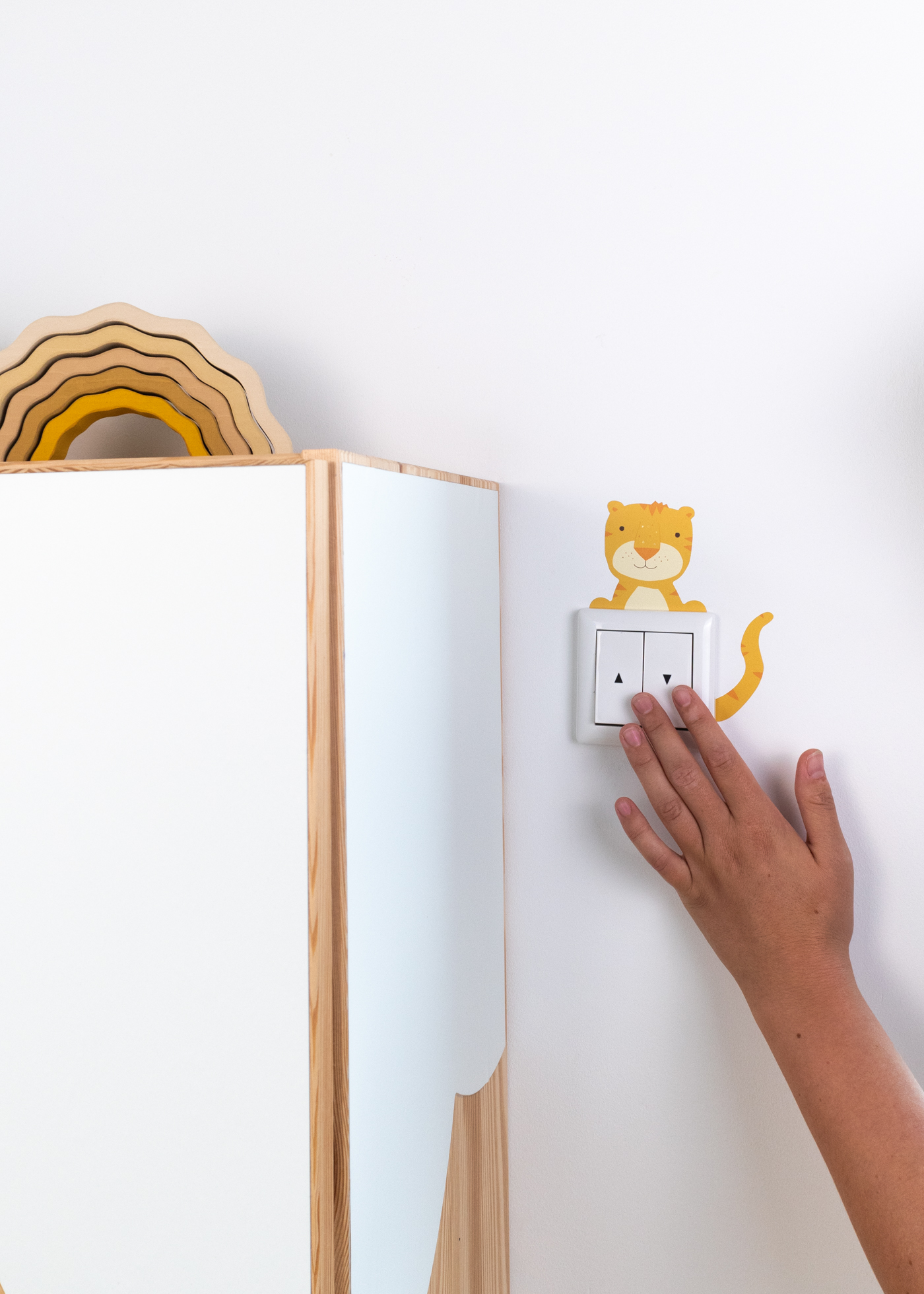 Light switch sticker lion & tiger