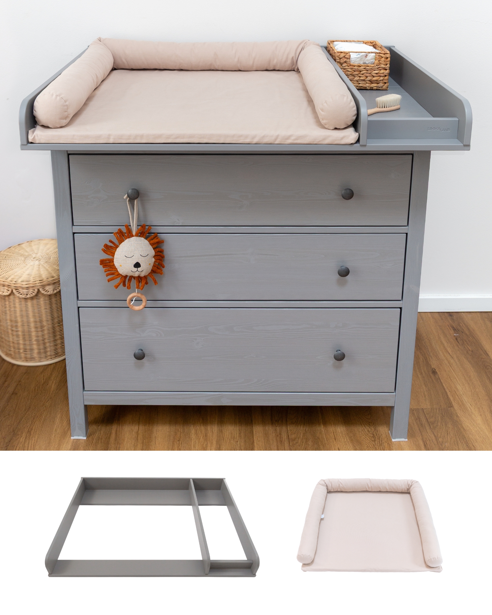 wickelkommode ikea hemnes 108 set grau basis pure beige 0