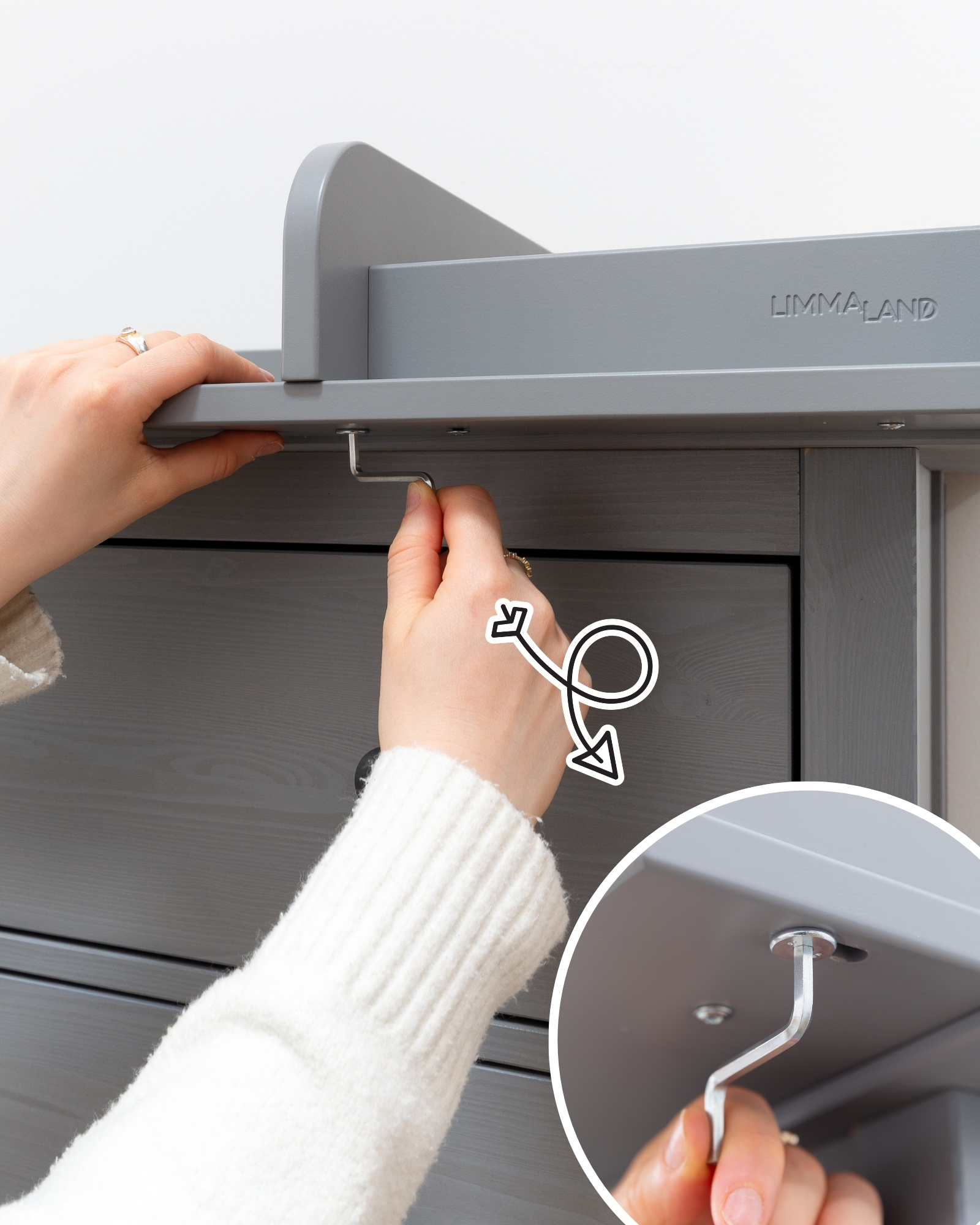 wickelkommode ikea hemnes 108 set grau komfort blush 16