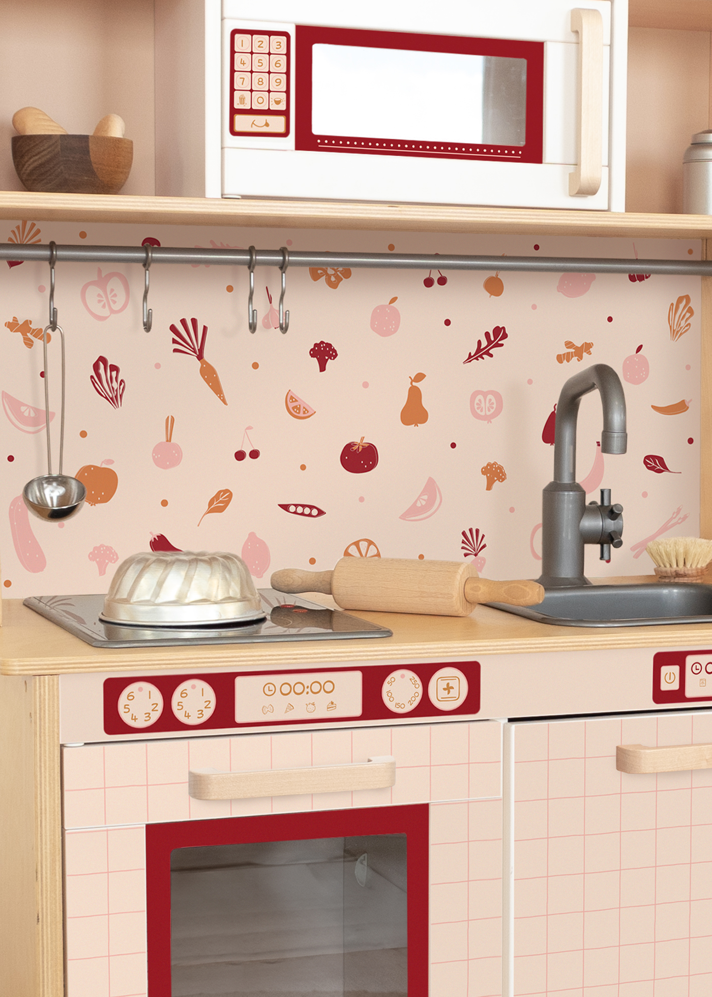  Decal for IKEA DUKTIG play kitchen in berry