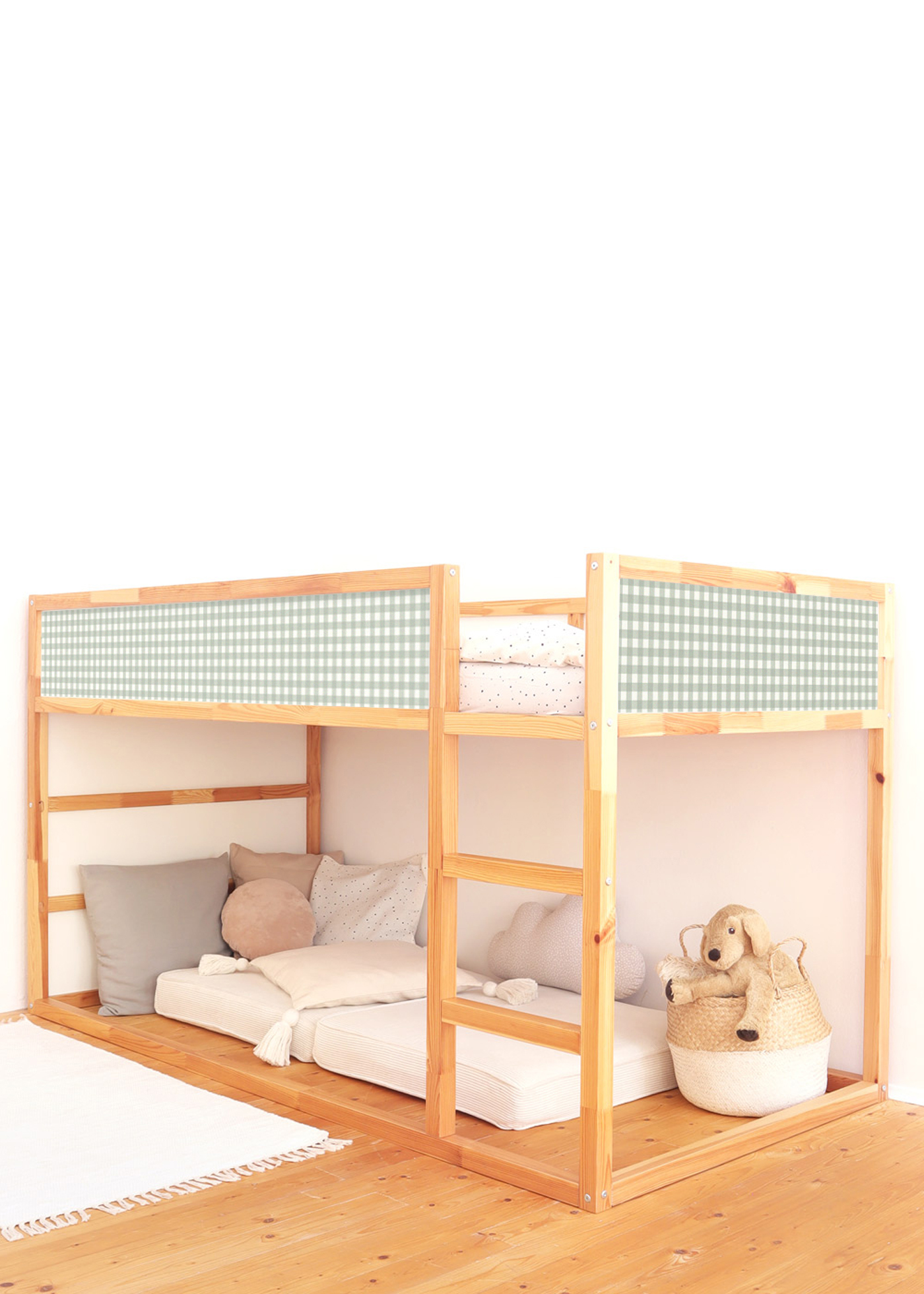 klebefolie ikea kura hochbett vichy karo eukalyptus 2er set 2