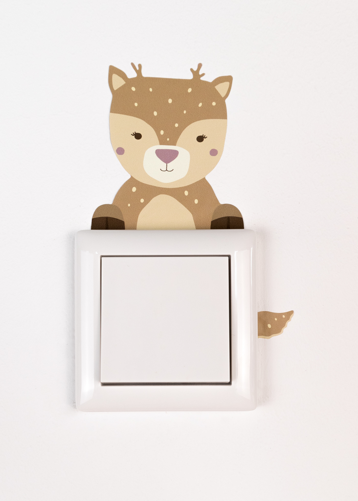 Light switch sticker squirrel & deer