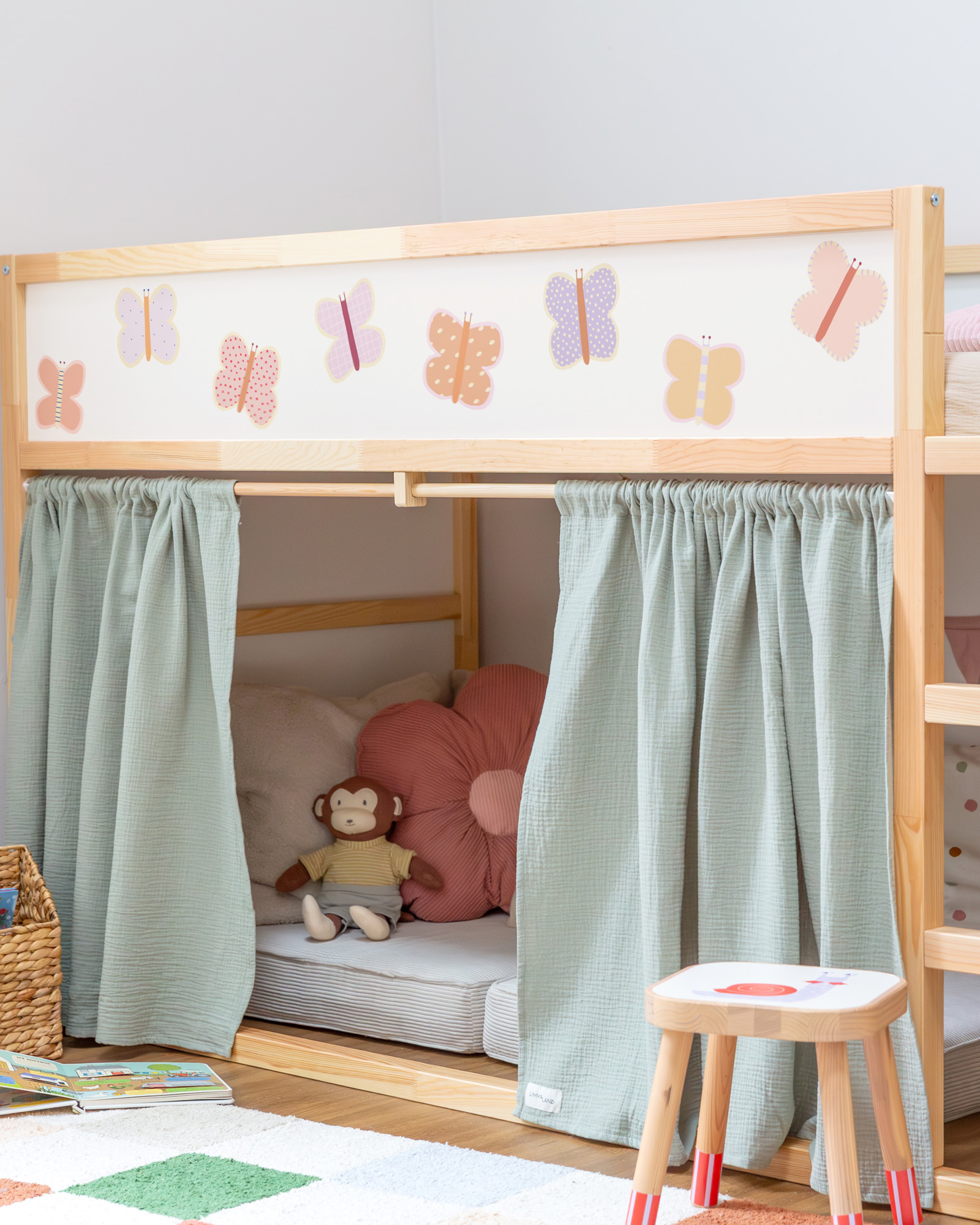 klebefolie ikea kura hochbett smetterlin 2er set 5