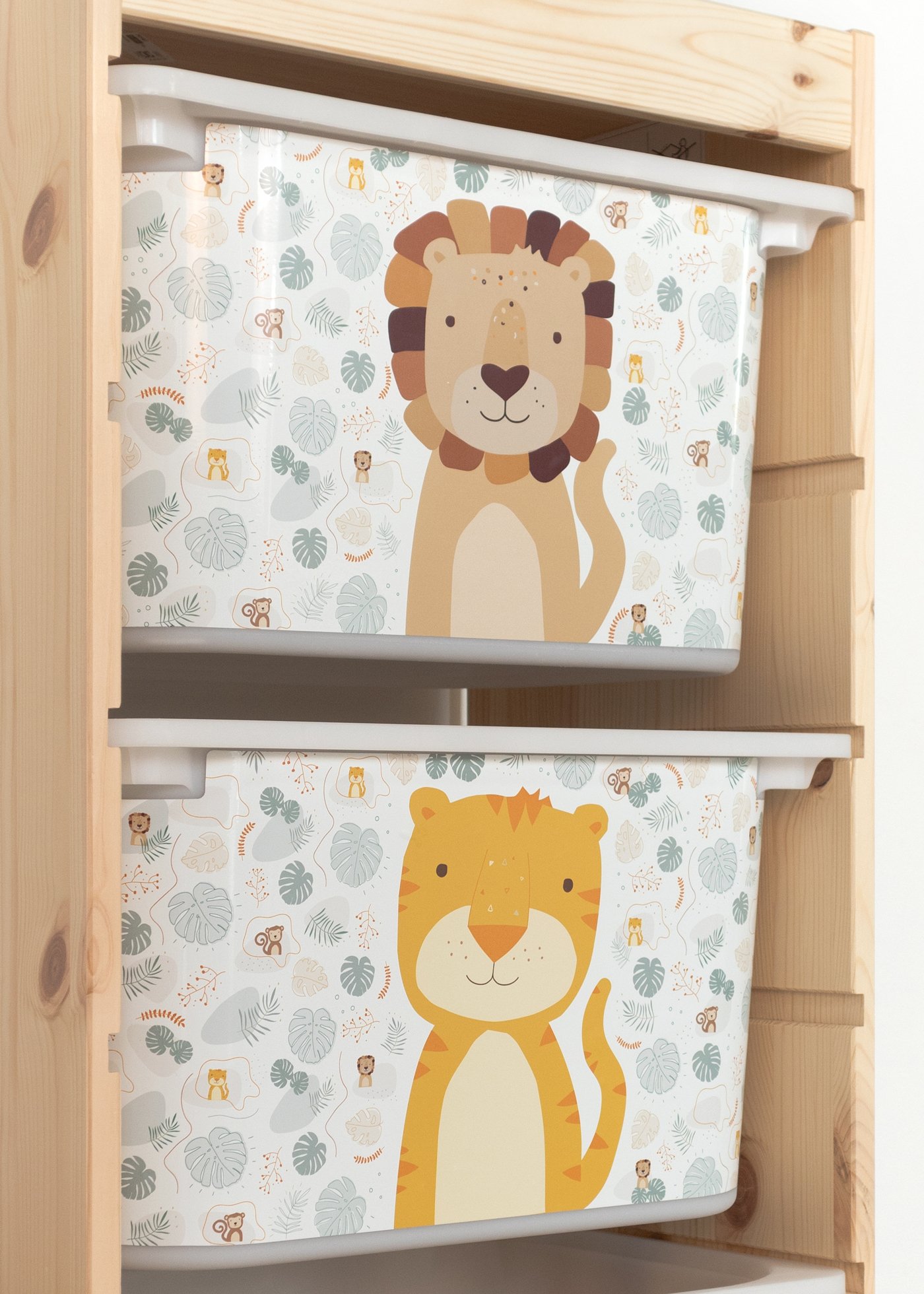 stickerset ikea trofast box mittel tierig laengsseite safari 3er set 3 stickerset ikea trofast box mittel tierig laengsseite safari 3er set