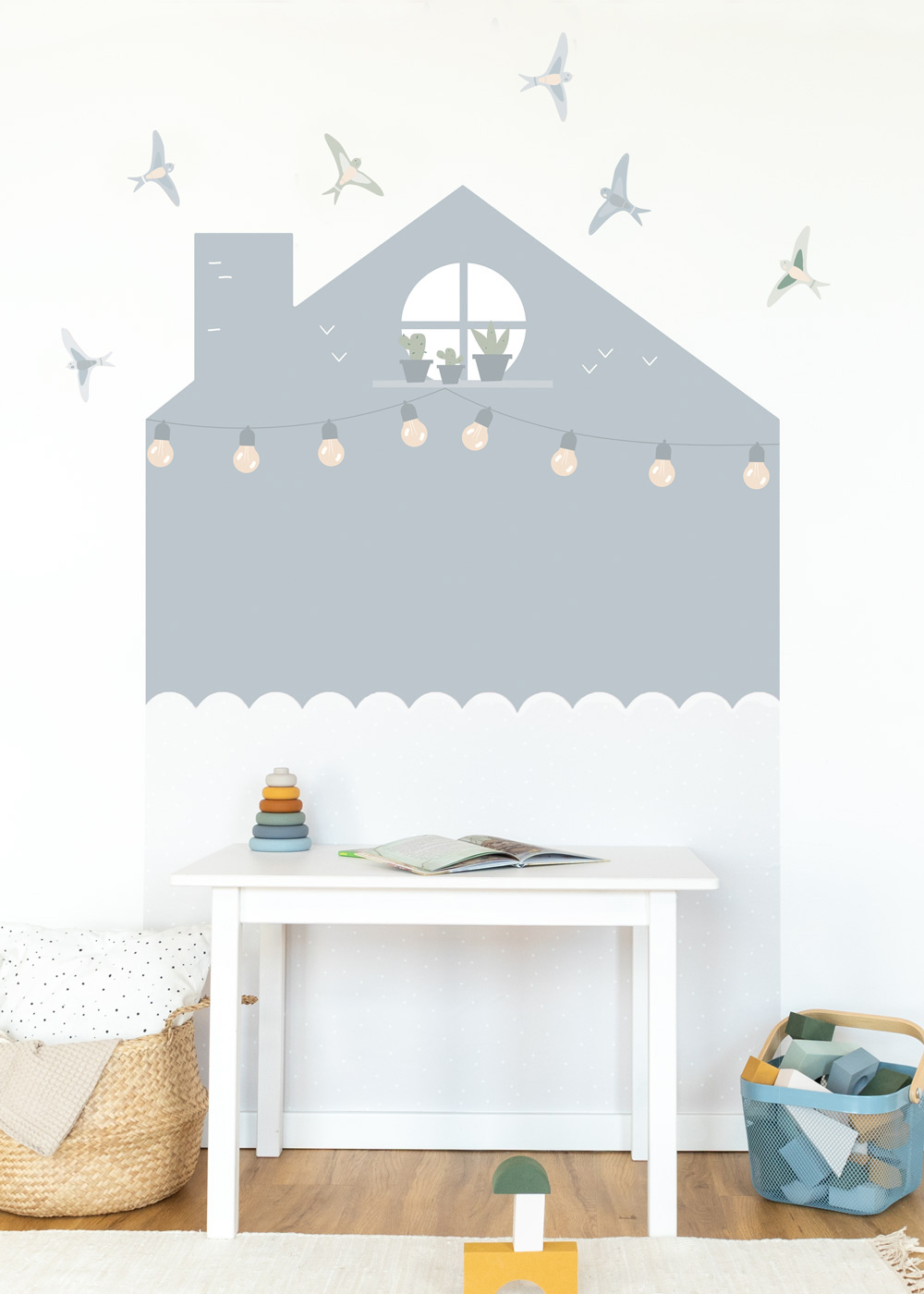 klebefolie haus kinderzimmer wandhus nordisch blau 0 klebefolie haus kinderzimmer wandhus nordisch blau 0