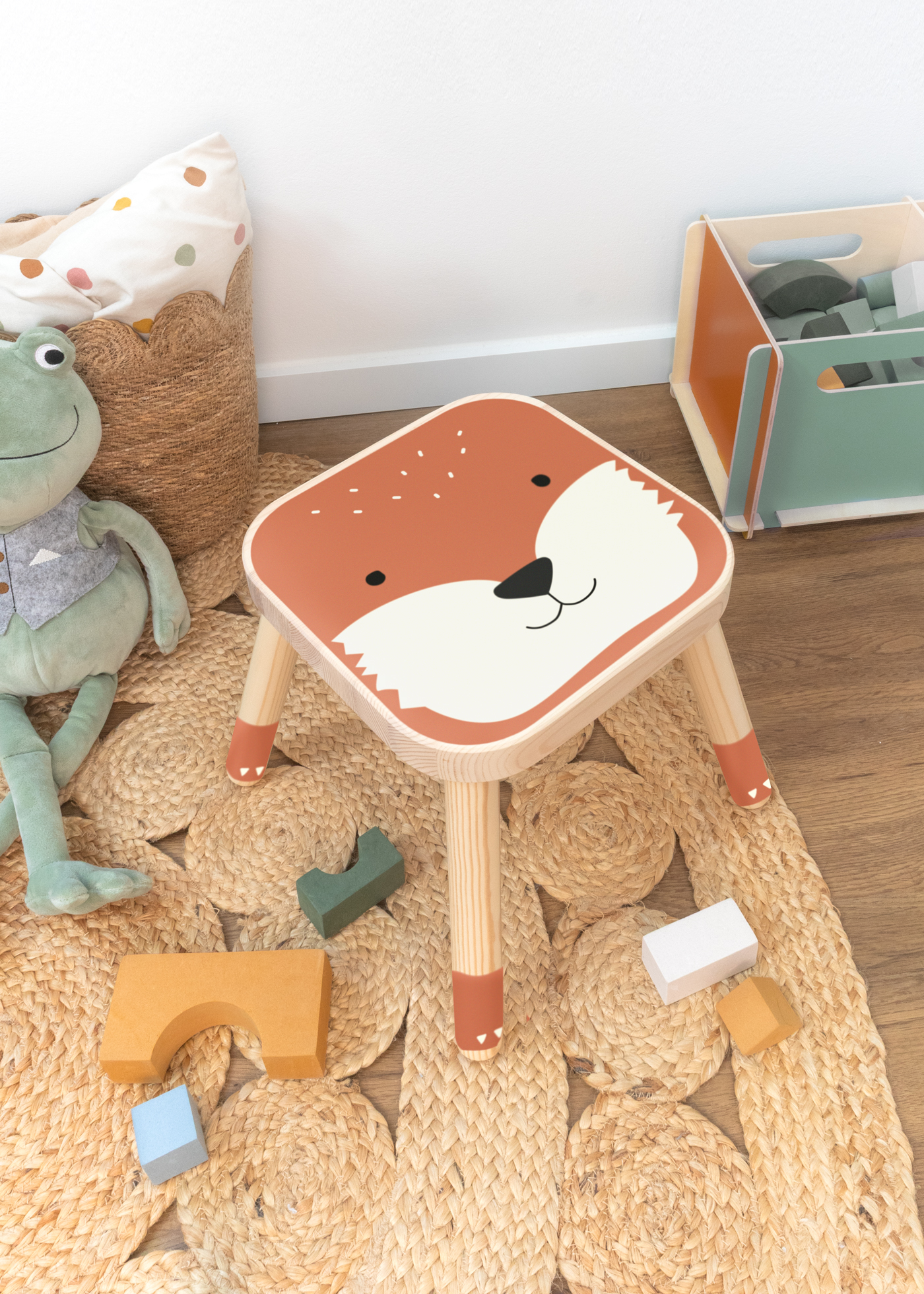 klebefolie ikea flisat kinderhocker tierig fuchs 03