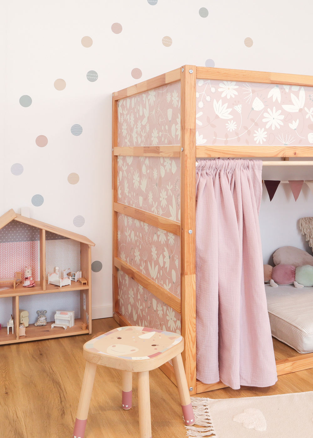 klebefolie ikea kura hochbett blumig blush 5er set 6 klebefolie ikea kura hochbett blumig blush 5er set 6