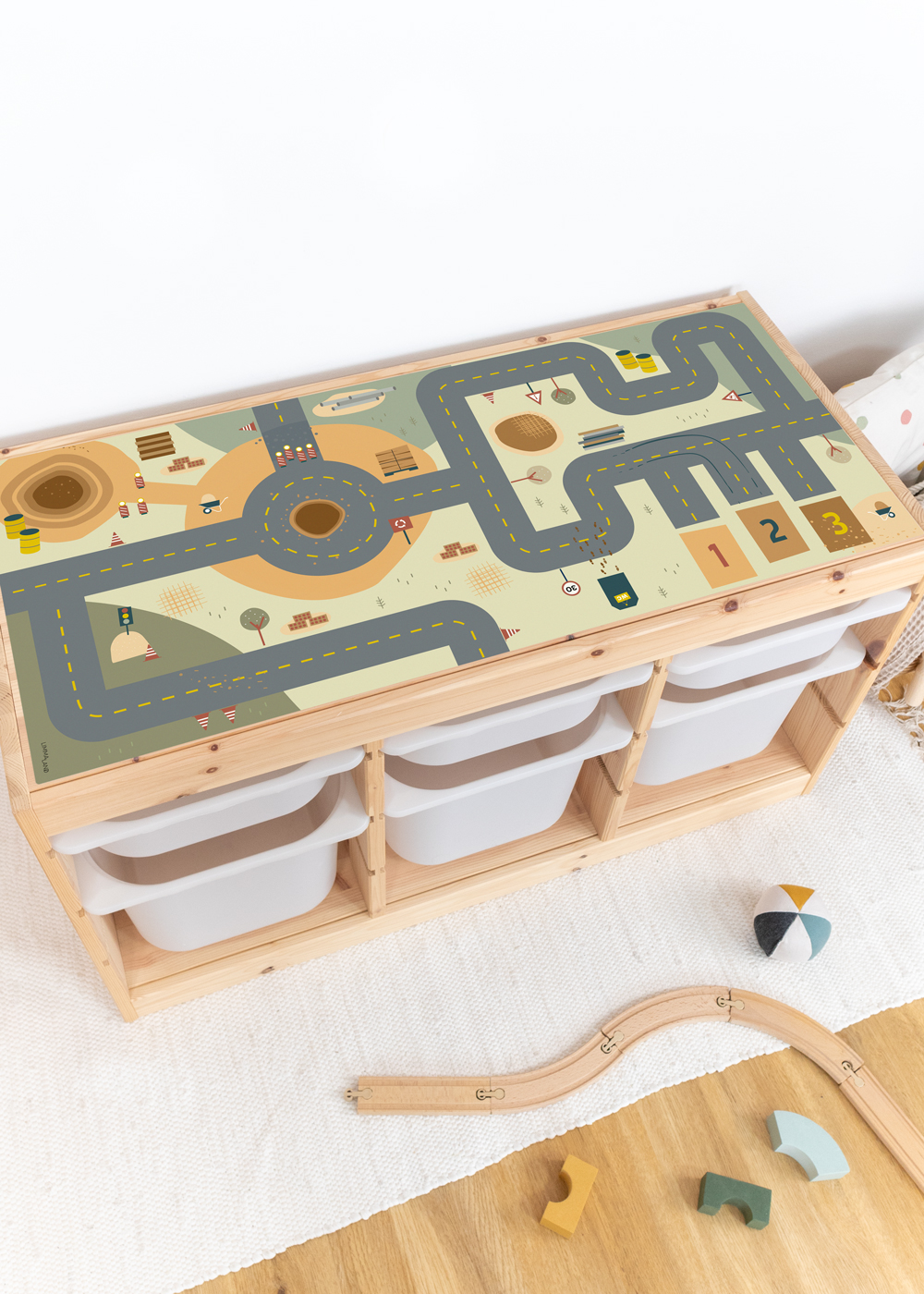 Spieltisch mit Spielstraße für das Kinderzimmer Klebefolie für IKEA Spieltisch mit Spielstraße bekleben