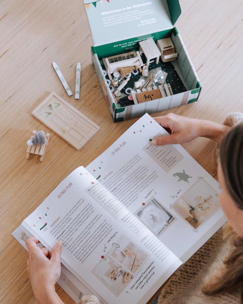 Innenausstattung, DIY-Kit, Holzspielzeug, Miniaturmöbel, Kartenanleitung