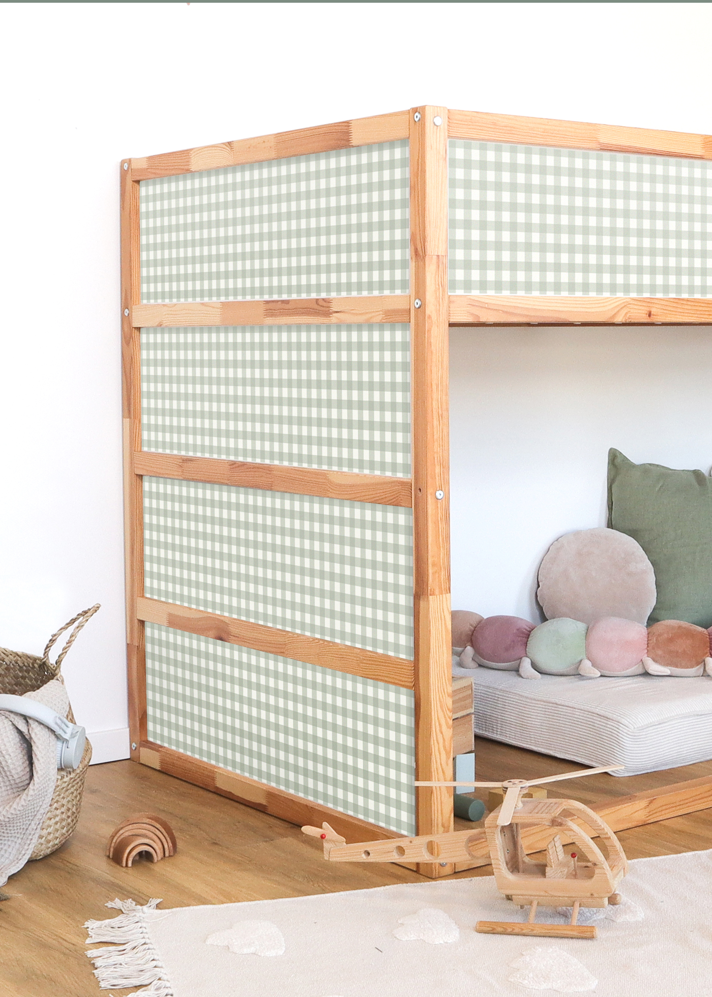 klebefolie ikea kura hochbett vichy karo eukalyptus 5er set 5