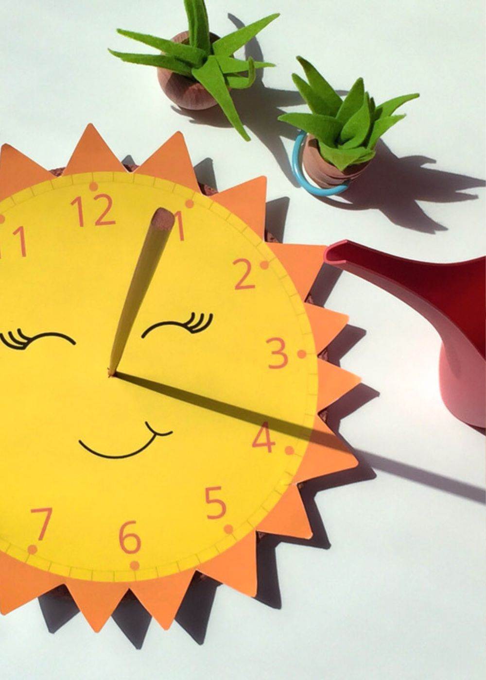 Sonnenuhr basteln DIY sundial - with free template