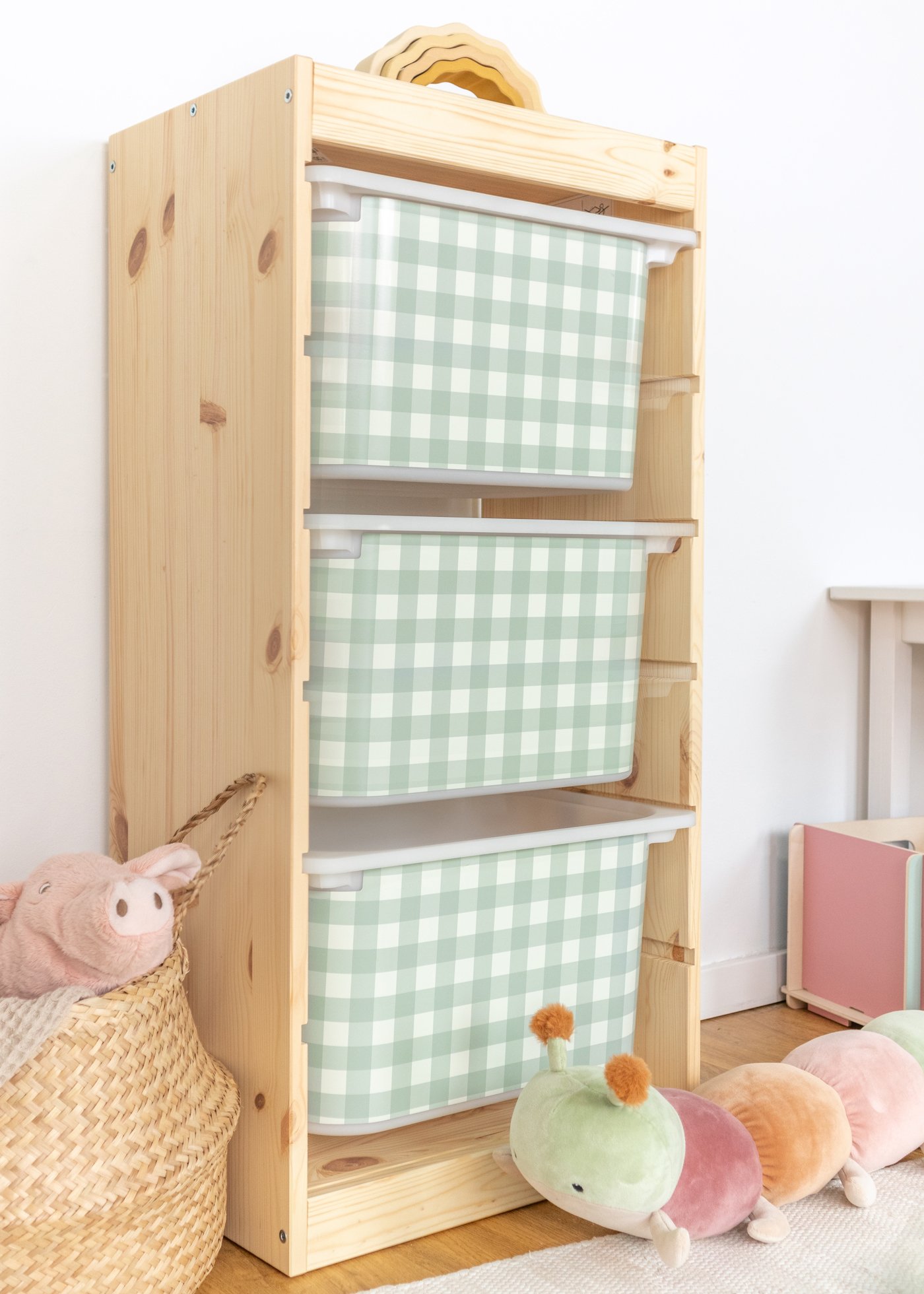 stickerset ikea trofast box mittel laengsseite vichy karo eukalyptus 3er set 3 stickerset ikea trofast box mittel laengsseite vichy karo eukalyptus 3er set