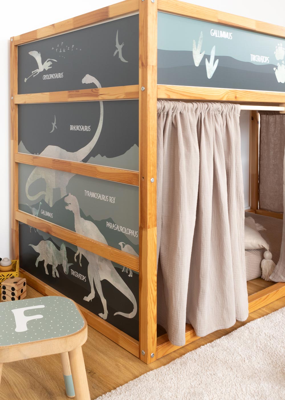 klebefolie ikea kura hochbett dinosaurier gruen 6 klebefolie ikea kura hochbett dinosaurier gruen 6