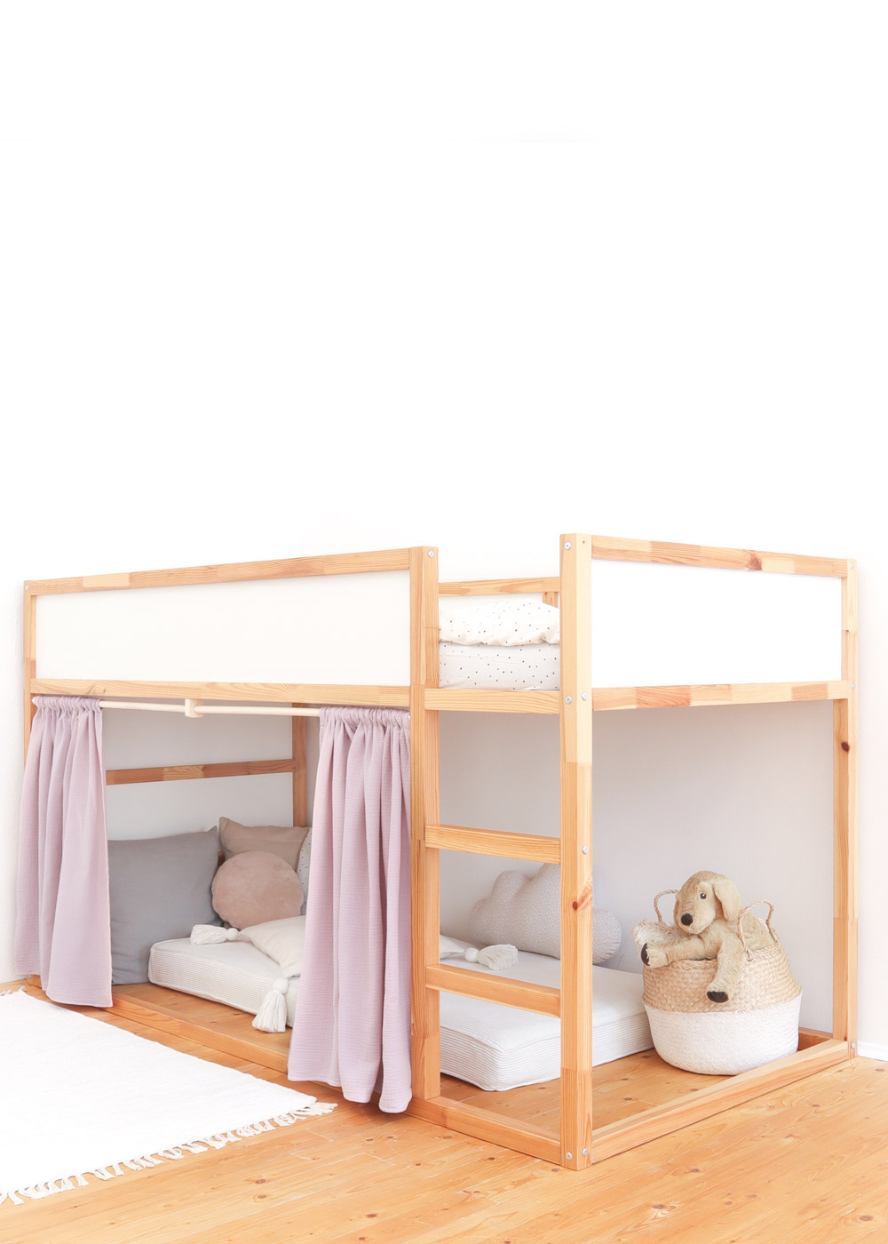 Trojaanse paard eeuw bodem Curtain rod for IKEA KURA bunk bed - 796mm