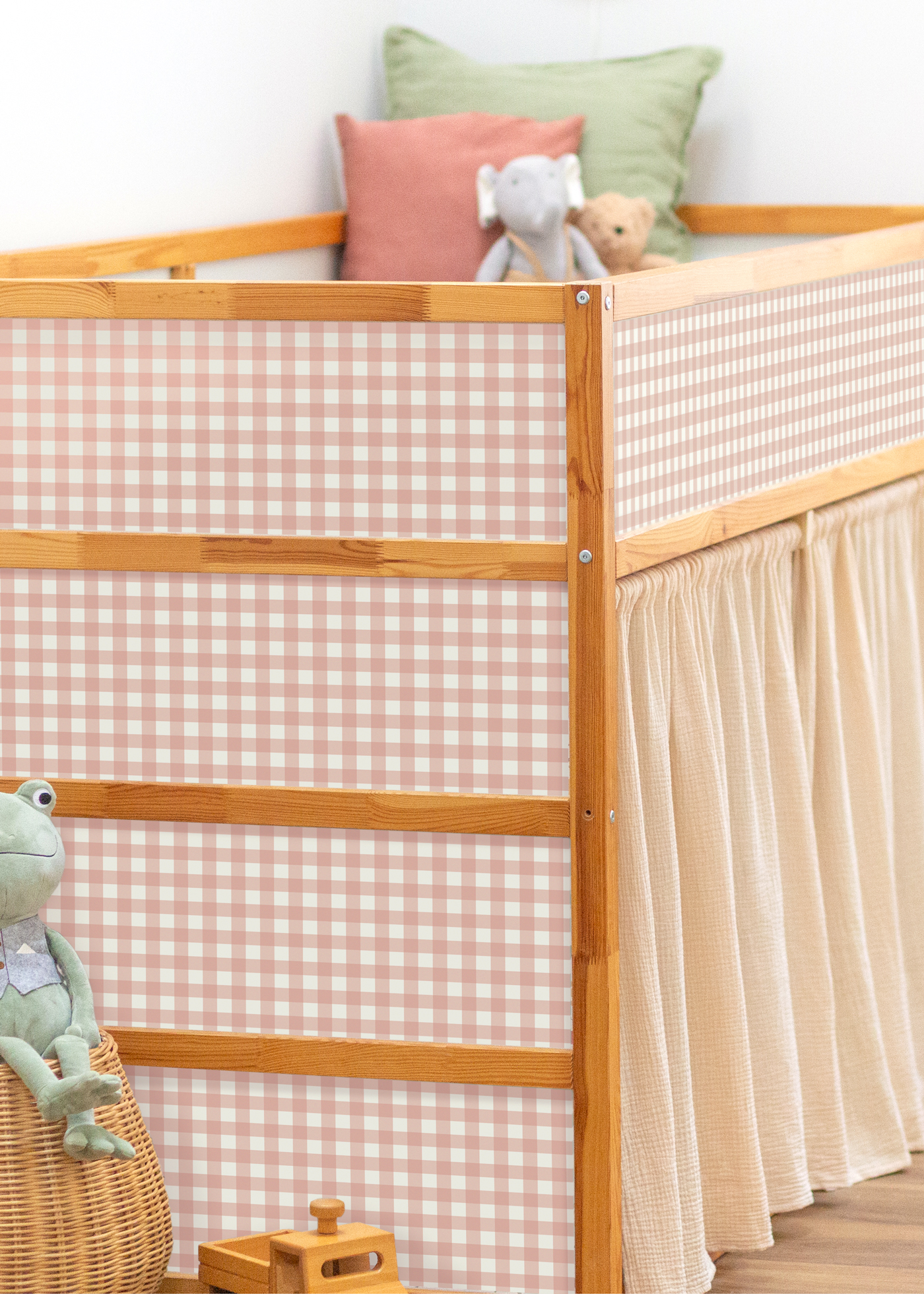 klebefolie ikea kura hochbett vichy karo rosa 5er set 0