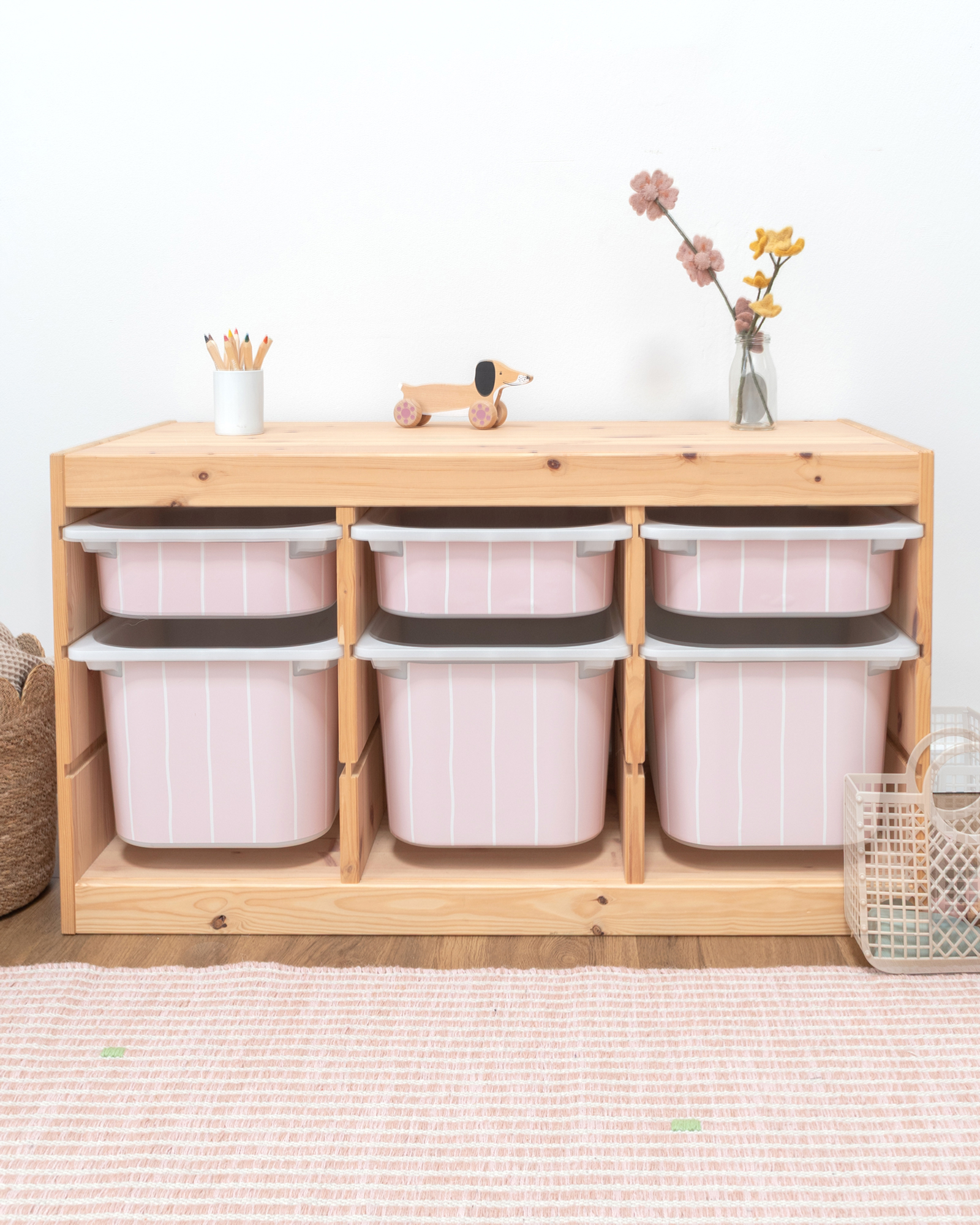 klebefolie ikea trofast box klein kopfseite linie marshmallow 0