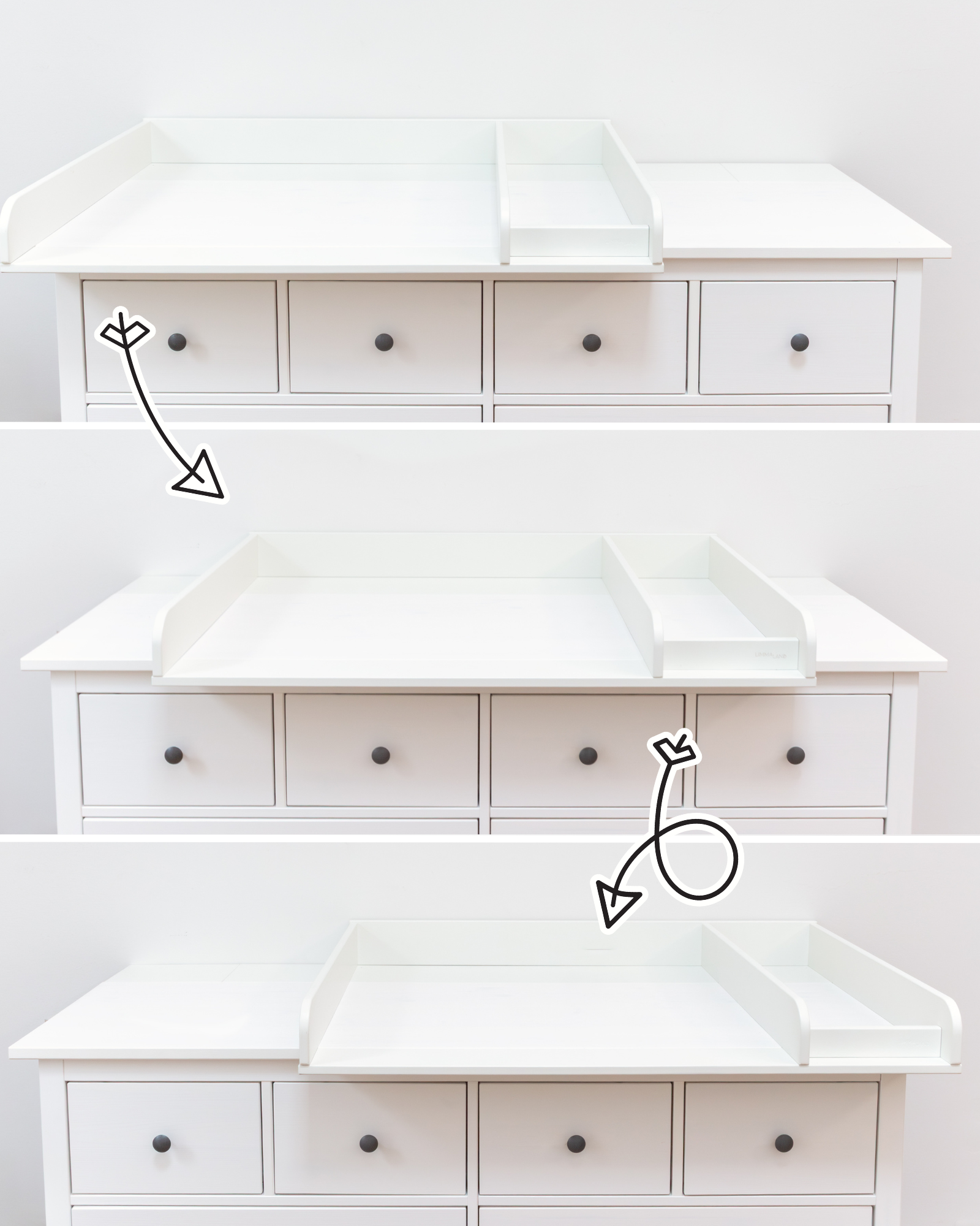 Changing table topper for IKEA HEMNES 160 cm - safe & perfect fit Changing table topper for IKEA HEMNES 160 cm - safe & perfect fit