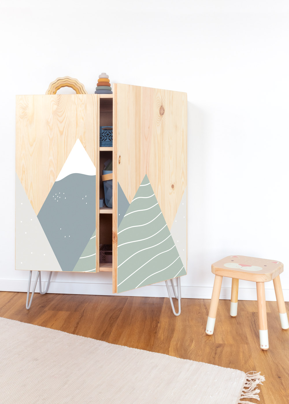stickerset ikea ivar schrank bergig nordisch blau 4 stickerset ikea ivar schrank bergig nordisch blau 4