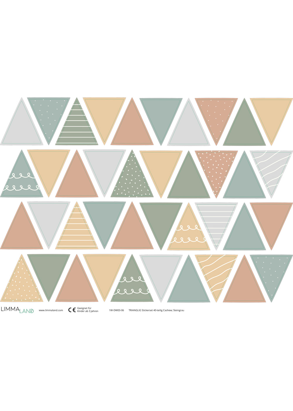 stickerset wand moebel dreiecke cashew steingrau 99 stickerset wand moebel dreiecke cashew steingrau 99