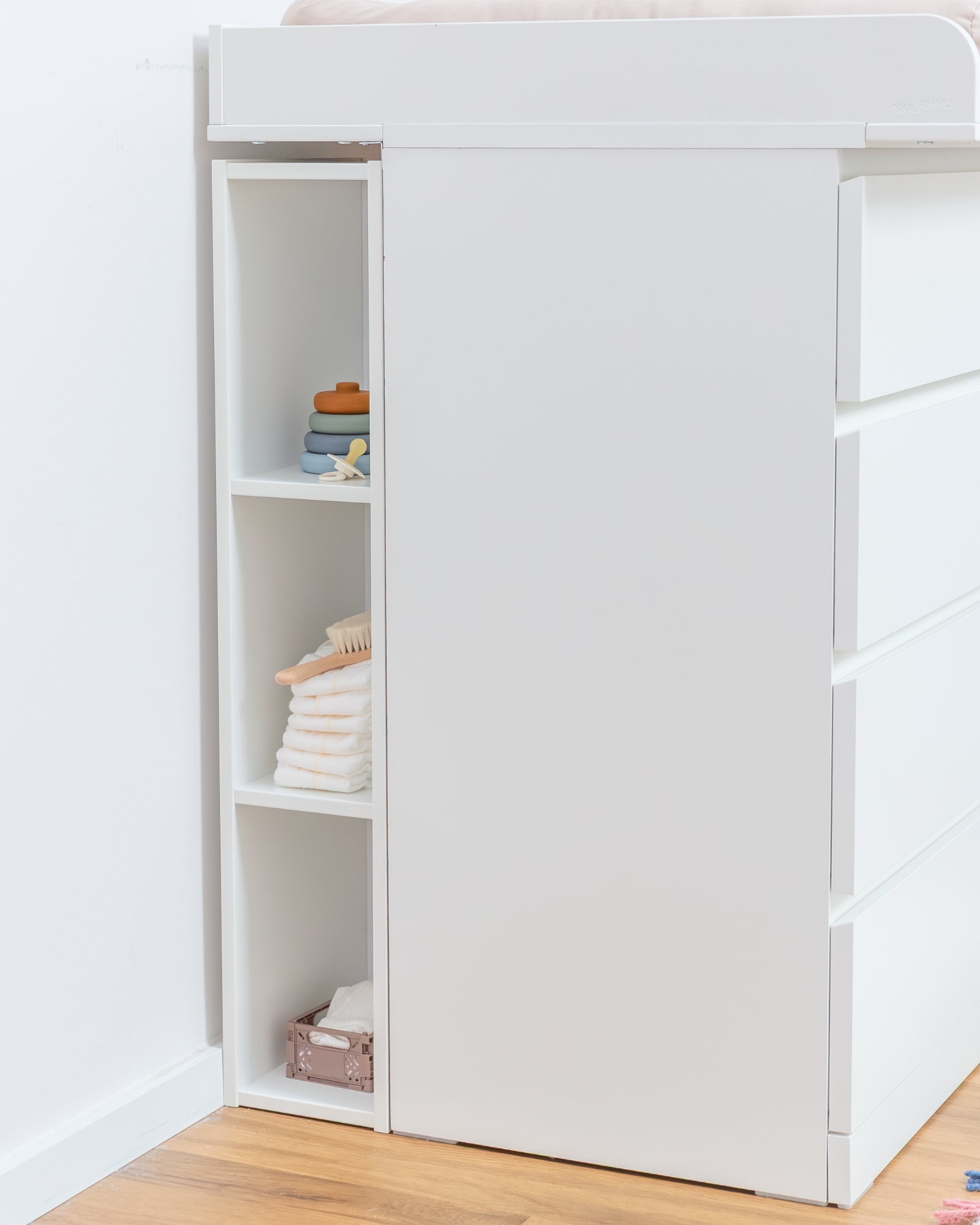 Kommode, Schrank, Aufbewahrung, Weiß, Holzboden