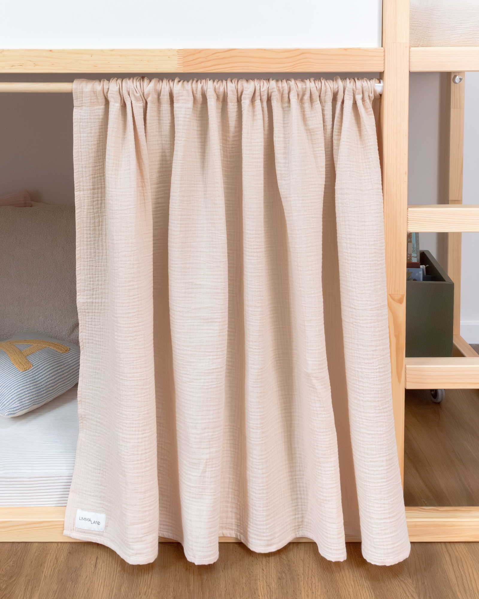 gardine ikea kura bett lille hule creme eins 0