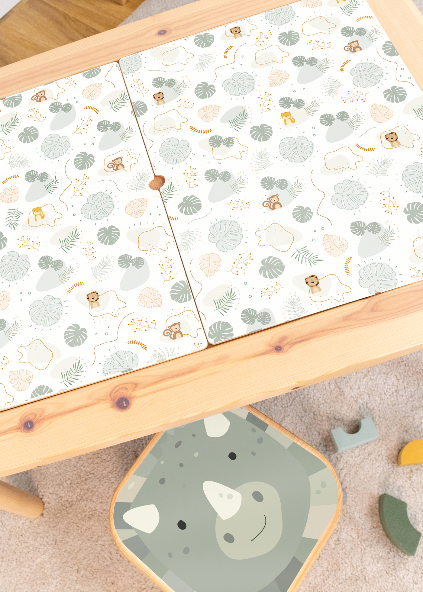 klebefolie ikea flisat kindertisch tierig safari 2 klebefolie ikea flisat kindertisch tierig safari 2