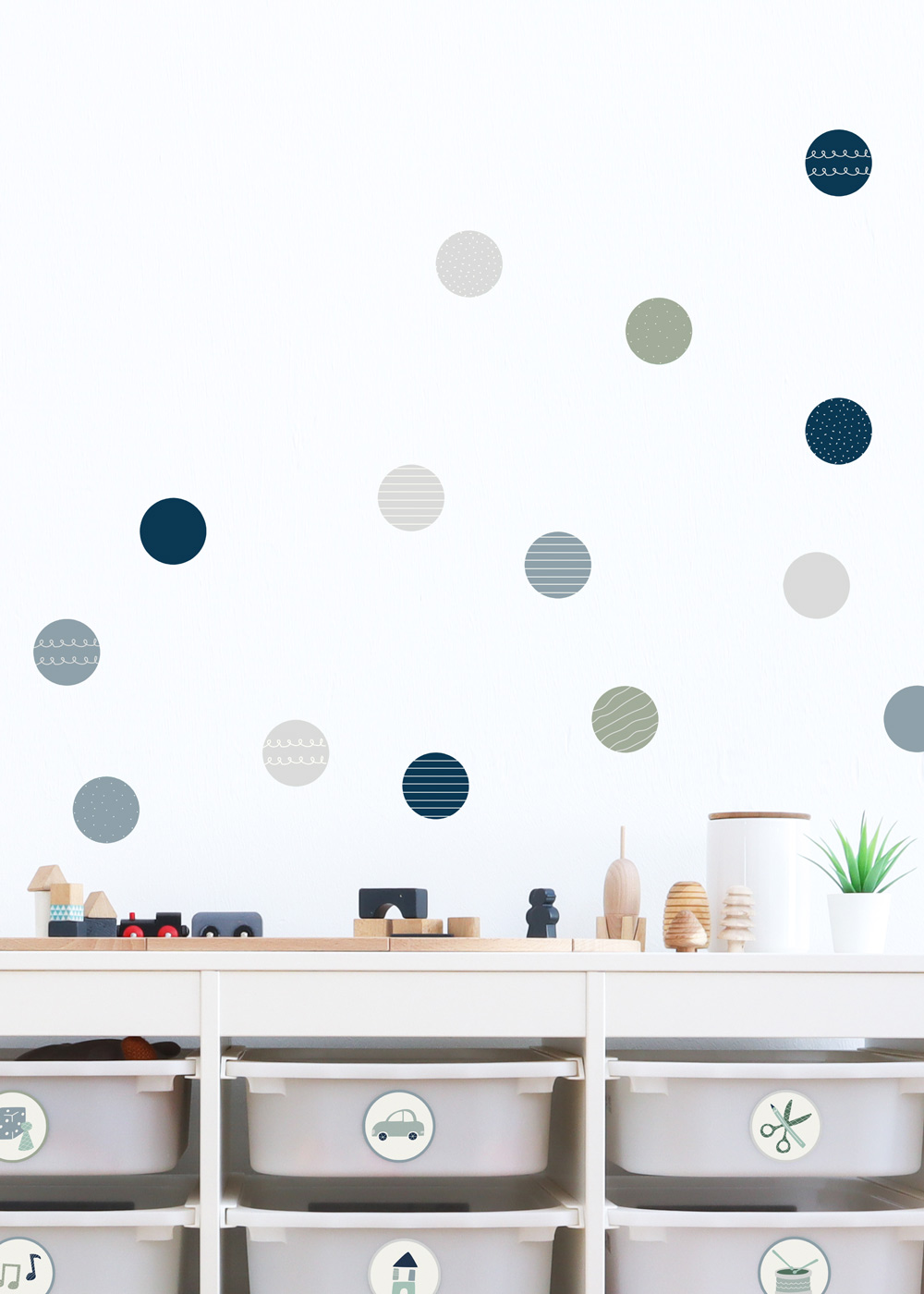 stickerset wand moebel polka dots nordisch blau eukalyptus 2 stickerset wand moebel polka dots nordisch blau eukalyptus 2