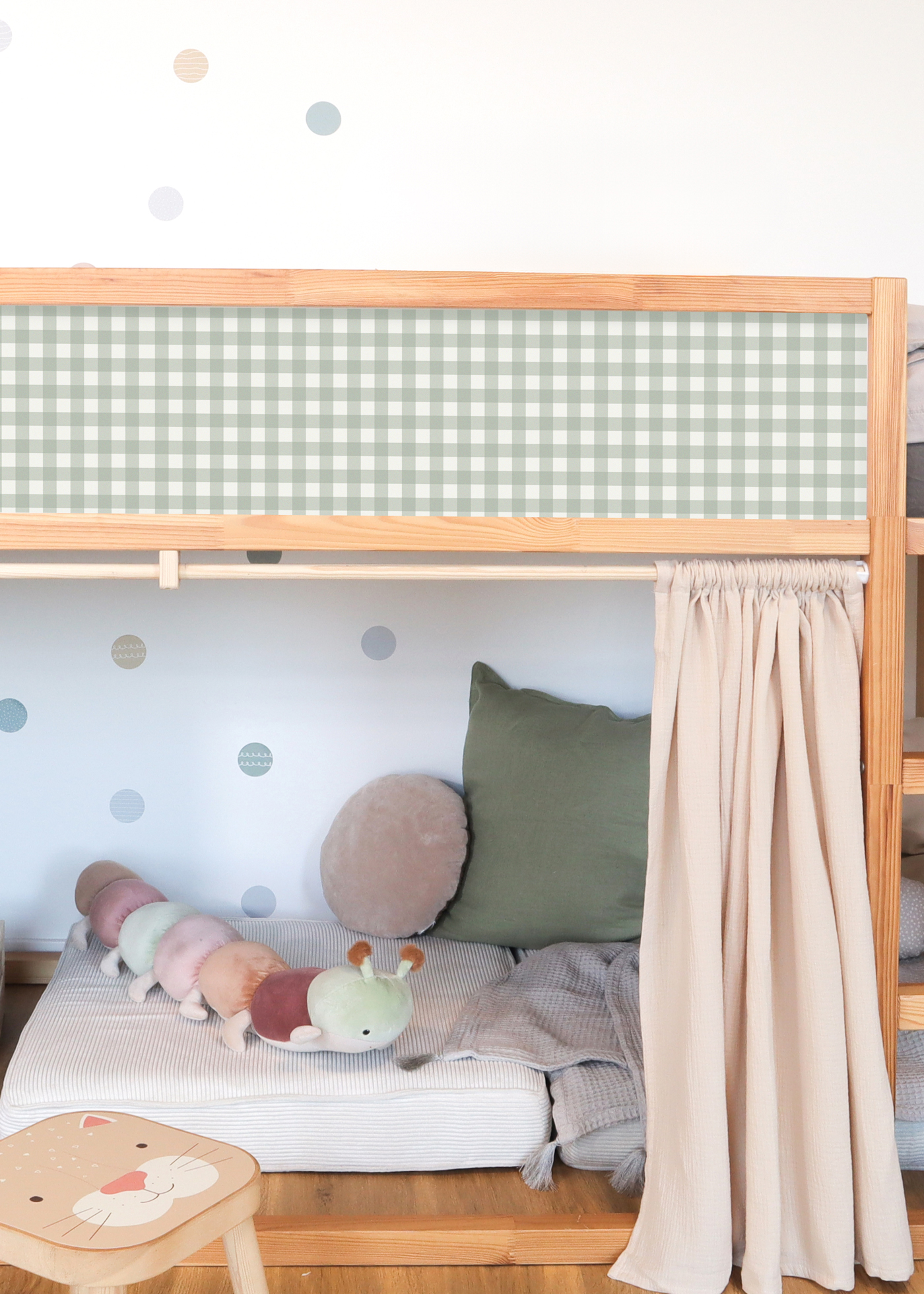 klebefolie ikea kura hochbett vichy karo eukalyptus 2er set 1