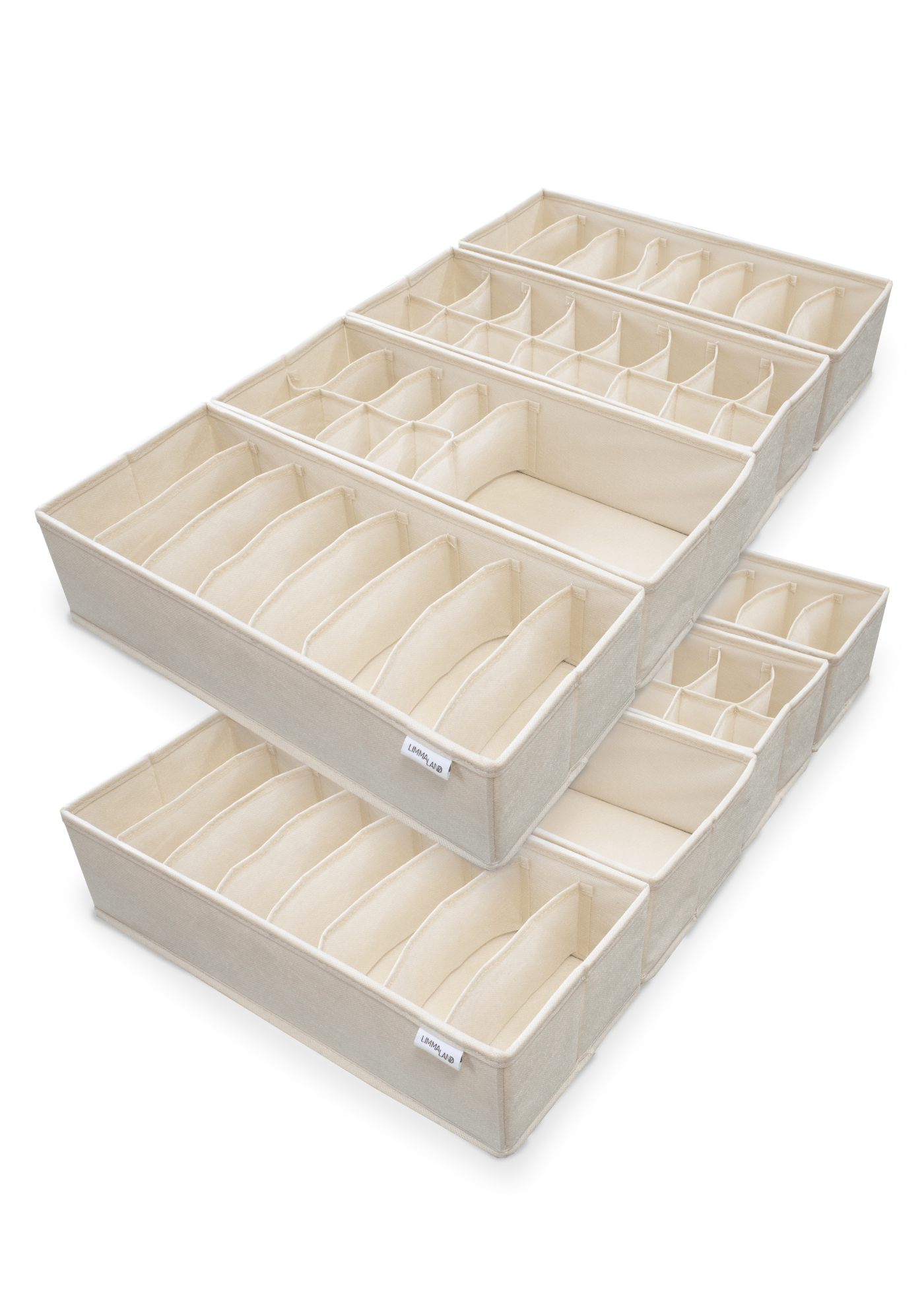 Schubladen-Trenner für HEMNES Kommode. Einfach einzusetzender Stofforganizer für HEMNES Kommoden.