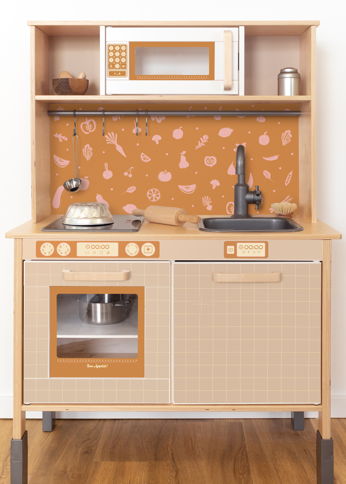  Decal for IKEA DUKTIG play kitchen in Caramel