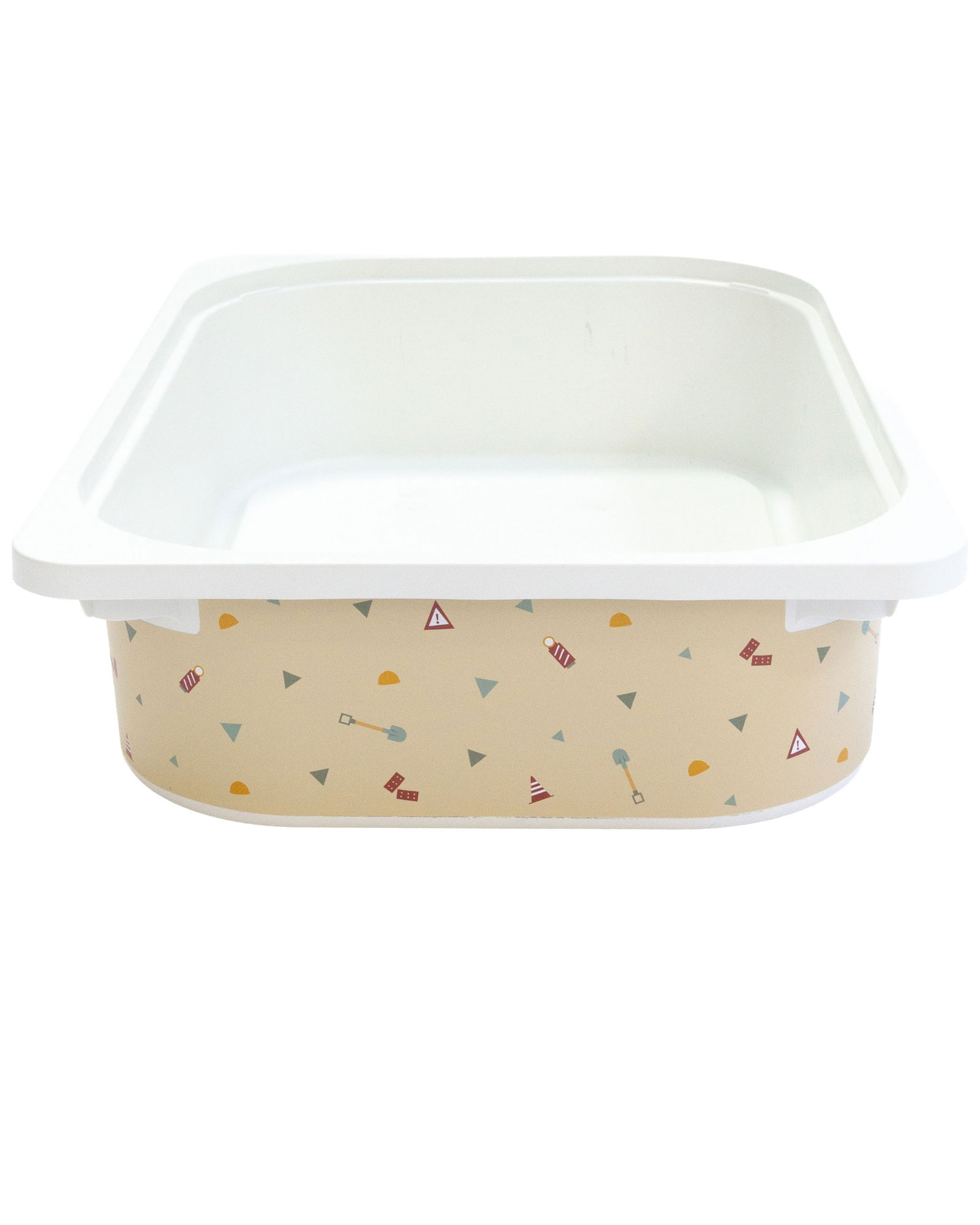 Babybadewanne, Kunststoff, Weiß, Beige, Muster