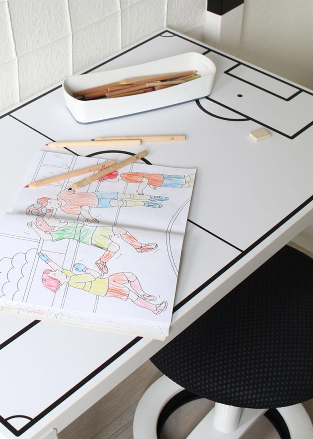 Decal Foosball table White for IKEA Linnmon / Alex